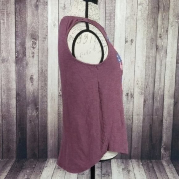 Lucky Brand Light Up The Night Sky Embroidered Cotton Tank Top - Picture 3 of 6